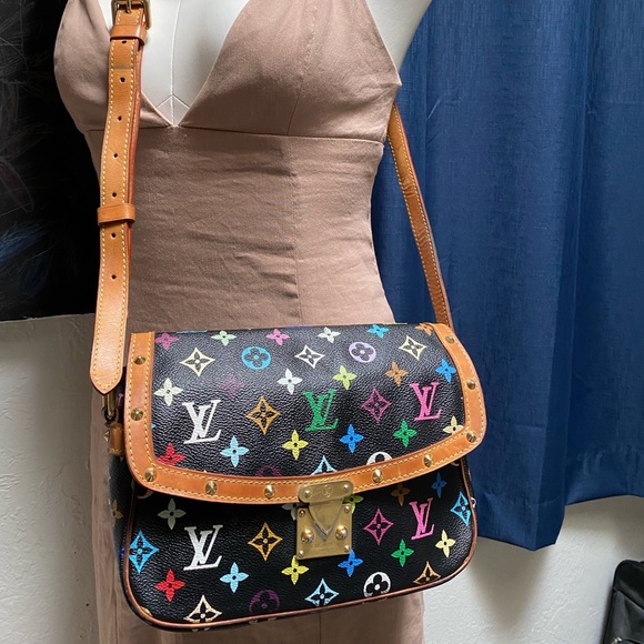 LOUIS VUITTON Monogram Multicolor Sologne Black - Picture 1 of 16